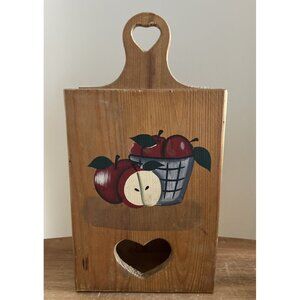 Vintage Wooden Wall Recycle Plastic Grocery Bags Holder 1997 ABC